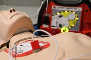 first aid doll with aed leads